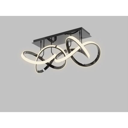 Wofi 9134-205 - Plafonnier à intensité variable INDIGO LED/64W/230V noir/chrome brillant