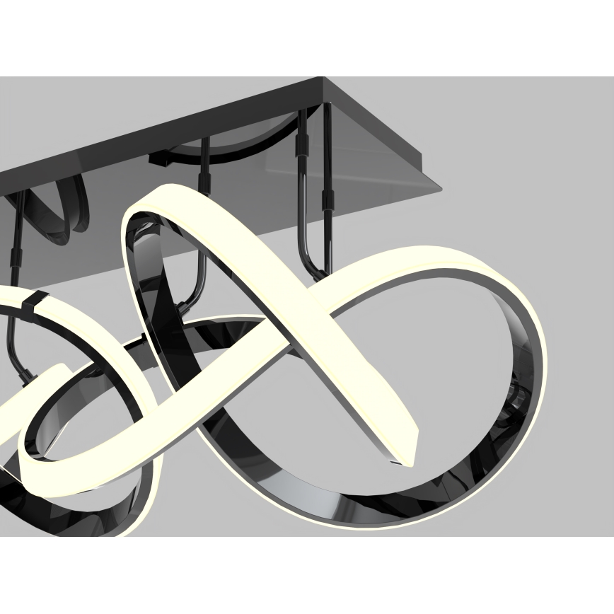 Wofi 9134-205 - Plafonnier à intensité variable INDIGO LED/64W/230V noir/chrome brillant