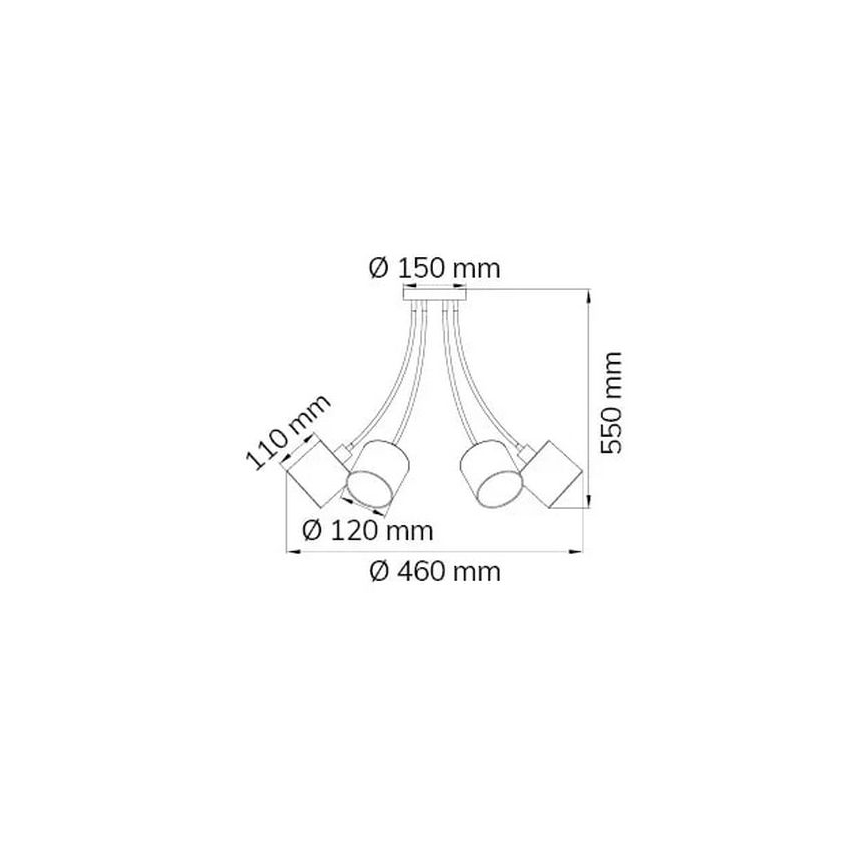 Wofi 9609.06.10.9000 - Suspension avec tige CHARME 6xE14/40W/230V