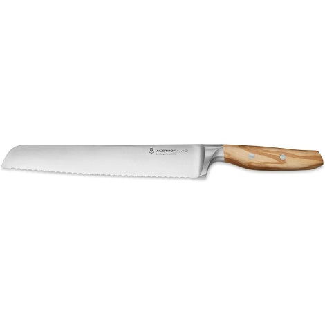 Wüsthof - Couteau à pain de cuisine AMICI 23 cm bois d'olivier