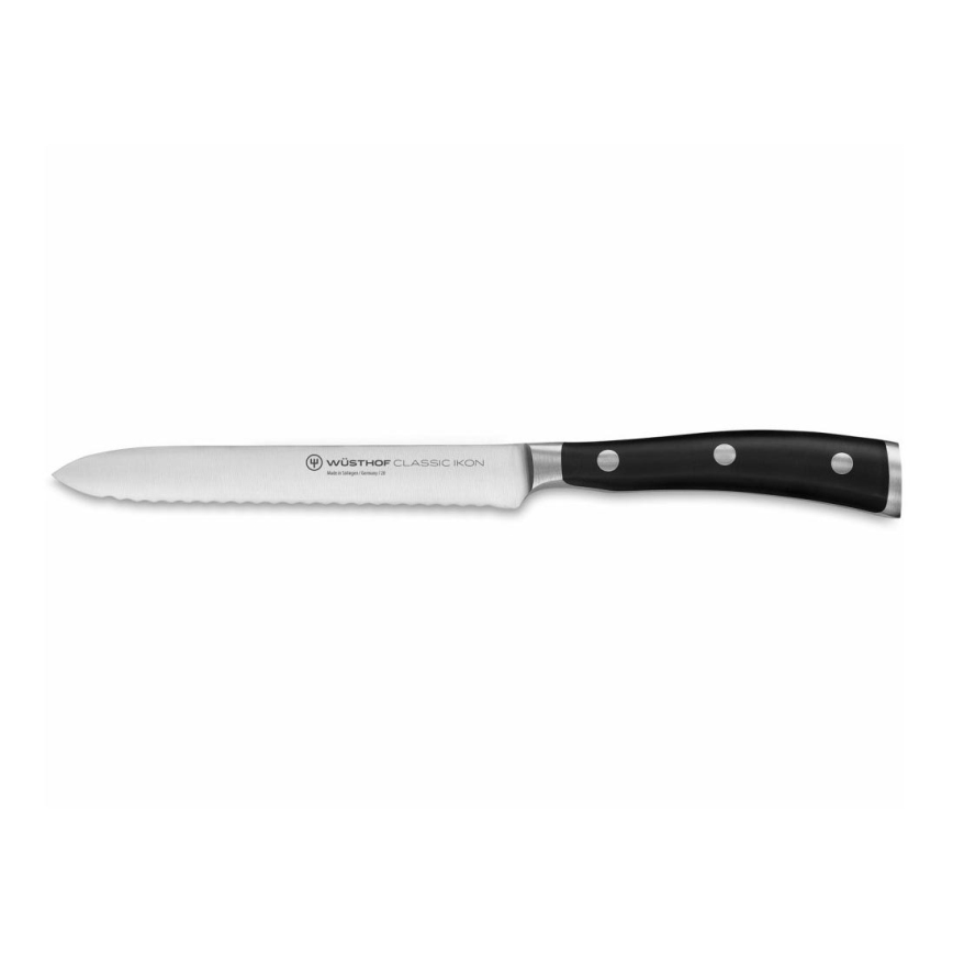 Wüsthof - Couteau de cuisine CLASSIC IKON 14 cm noir