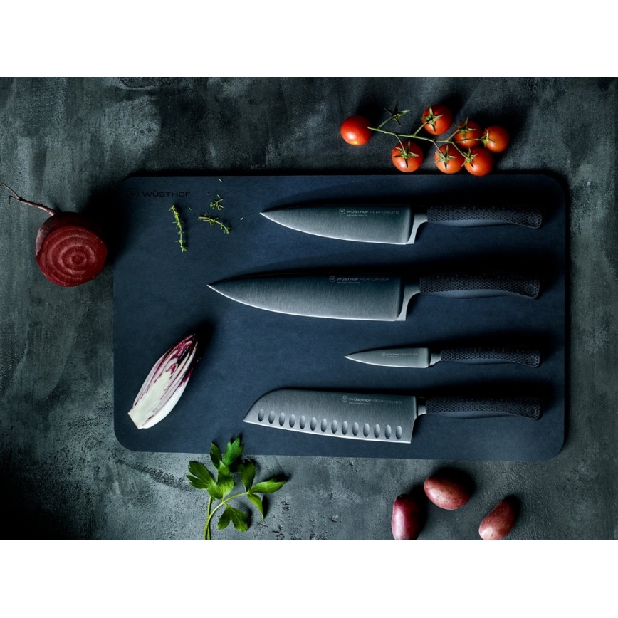 Wüsthof - Couteau de cuisine santoku PERFORMER 17 cm noir