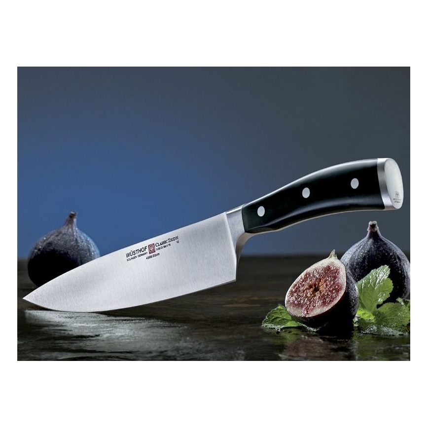 Wüsthof - Ensemble de 3 couteaux de cuisine CLASSIC IKON, noirs