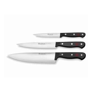 Wüsthof - Jeu de couteaux de cuisine GOURMET 3 pcs noir