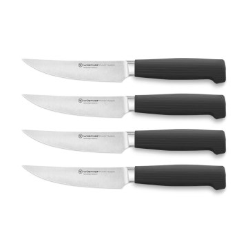Wüsthof - Set de 4 couteaux à steak PARTNER noirs