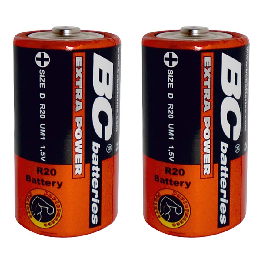 x2 Pile au chlorure de zinc EXTRA POWER D 1,5V