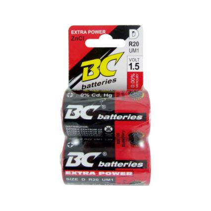 x2 Pile au chlorure de zinc EXTRA POWER D 1,5V