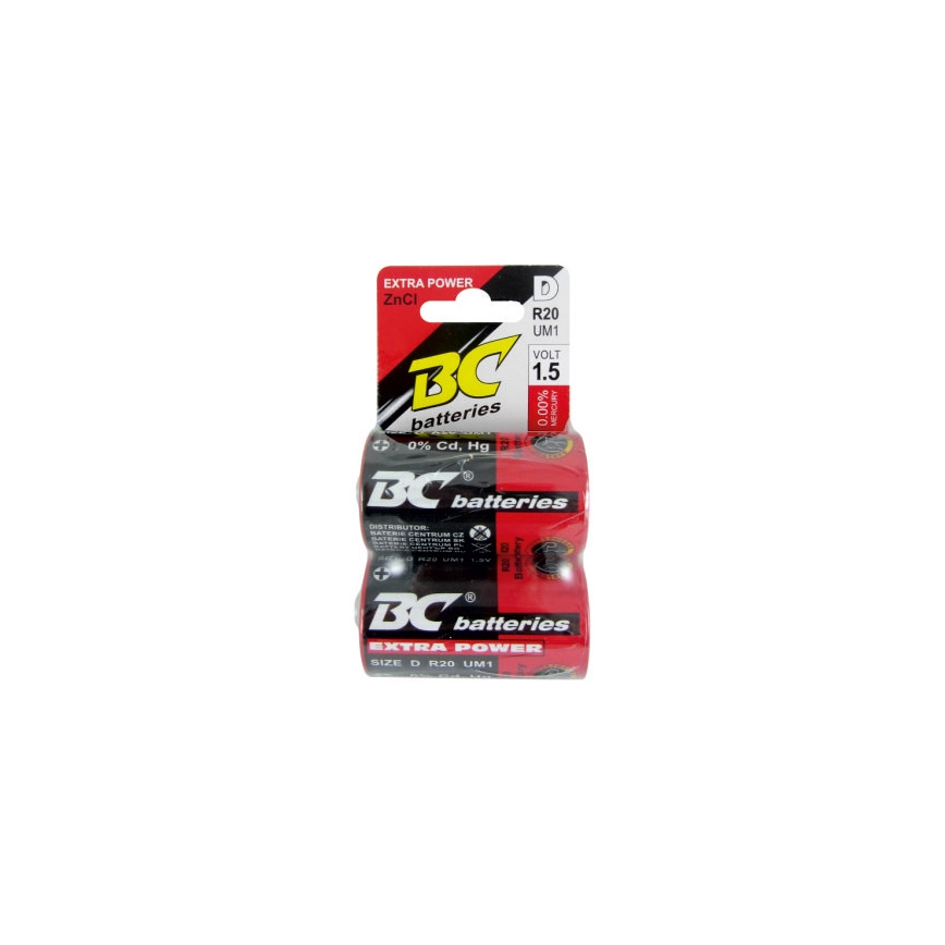 x2 Pile au chlorure de zinc EXTRA POWER D 1,5V