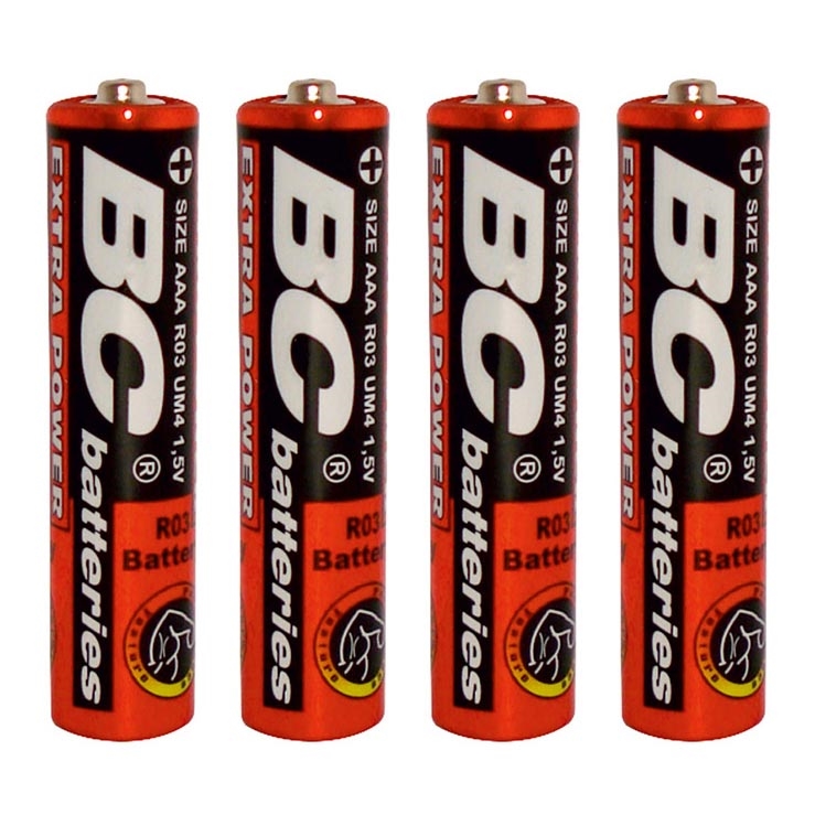 x4 pc Pile au chlorure de zinc EXTRA POWER AAA 1,5V