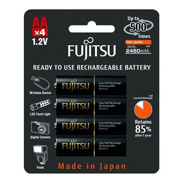 x4 Pile rechargeable AA NiMH/2450mAh/1,2V