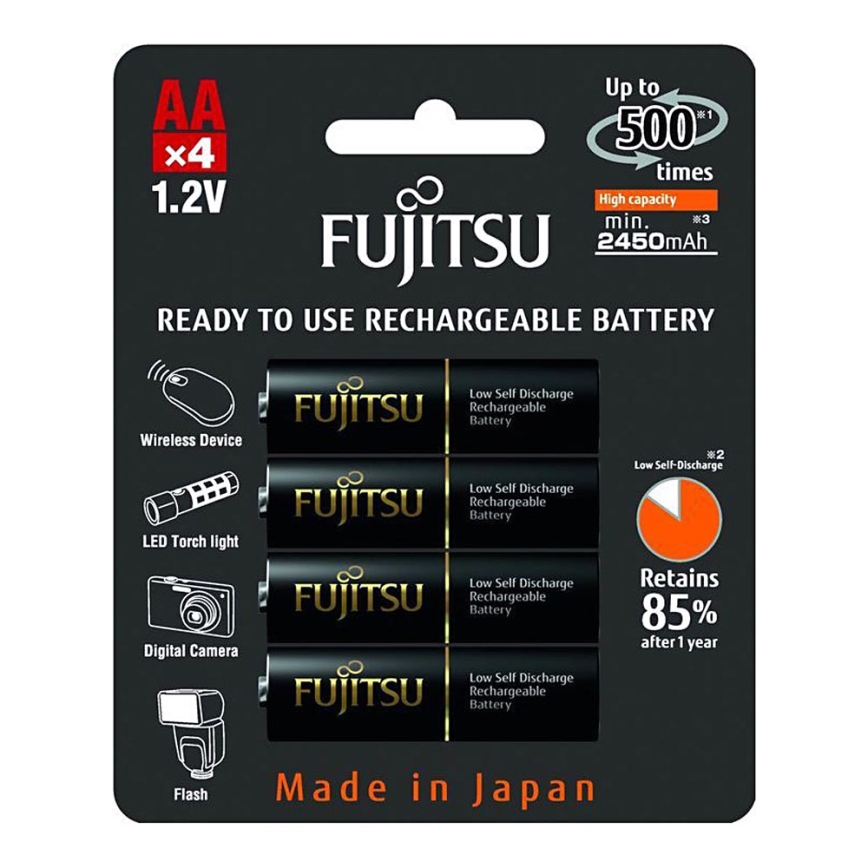 x4 Pile rechargeable AA NiMH/2450mAh/1,2V