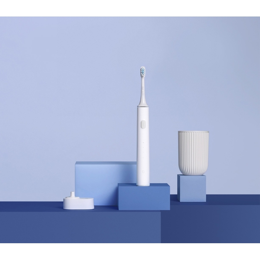 Xiaomi - Smart brosse à dents électrique T500 Bluetooth IPX7 blanche