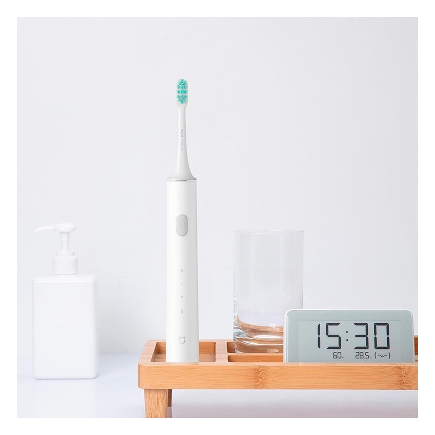 Xiaomi - Smart brosse à dents électrique T500 Bluetooth IPX7 blanche