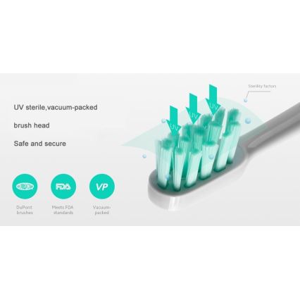 Xiaomi - Smart brosse à dents électrique T500 Bluetooth IPX7 blanche