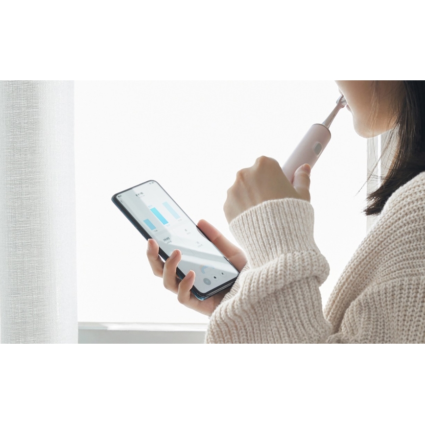 Xiaomi - Smart brosse à dents électrique T500 Bluetooth IPX7 blanche