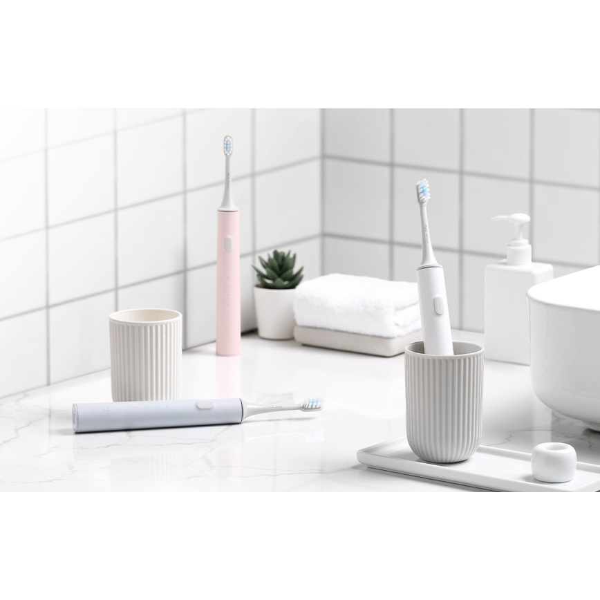 Xiaomi - Smart brosse à dents électrique T500 Bluetooth IPX7 blanche