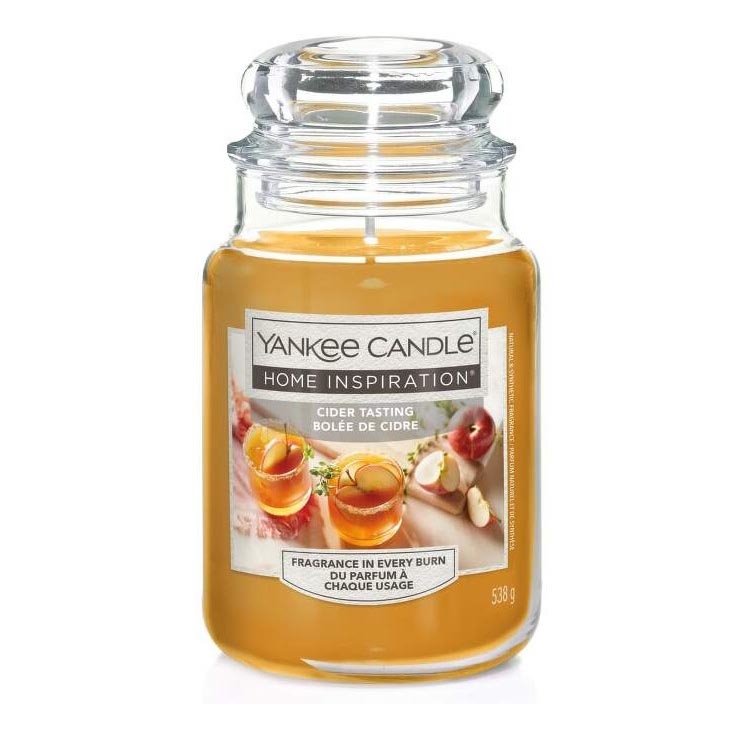 Yankee Candle - Bougie parfumée CIDER TASTING grand 538g 110-150 heures