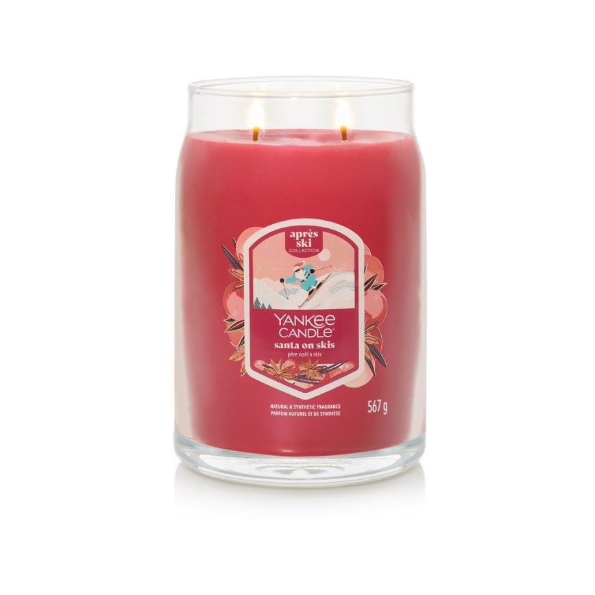 Yankee Candle - Bougie parfumée SANTA ON SKIS grande 567g 60-90 heures