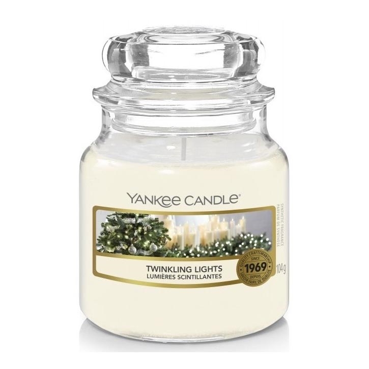 Yankee Candle - Bougie parfumée TWINKLING LIGHTS petit 104g 20-30