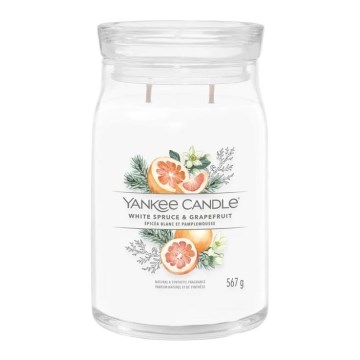 Yankee Candle - Bougie parfumée WHITE SPRUCE & GRAPEFRUIT grande 567 g 60-90 heures