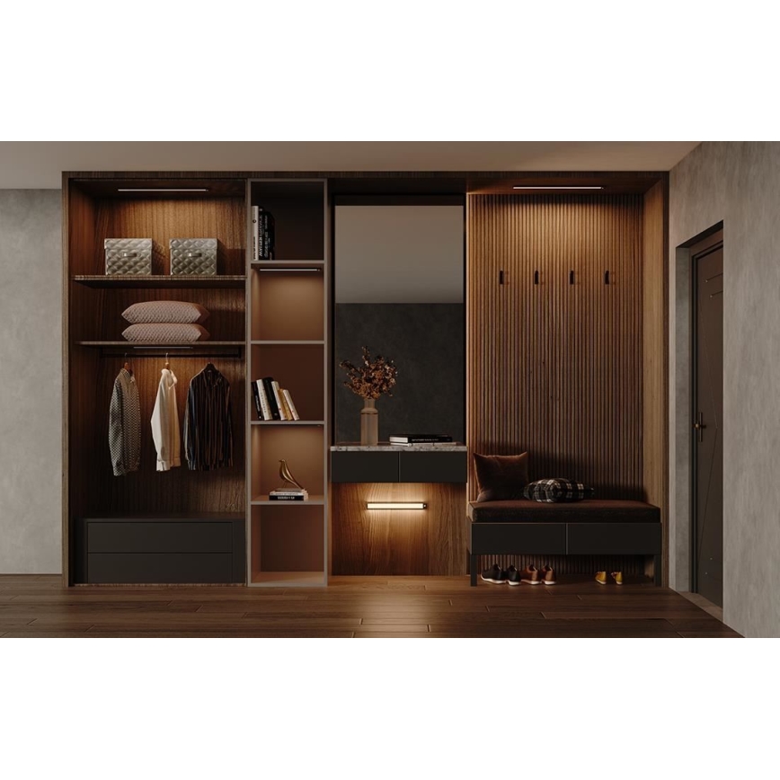 Yeelight - Réglette de meuble à intensité variable rechargeable avec détecteur LED/2,4W/2200 mAh 2700K 60 cm argent