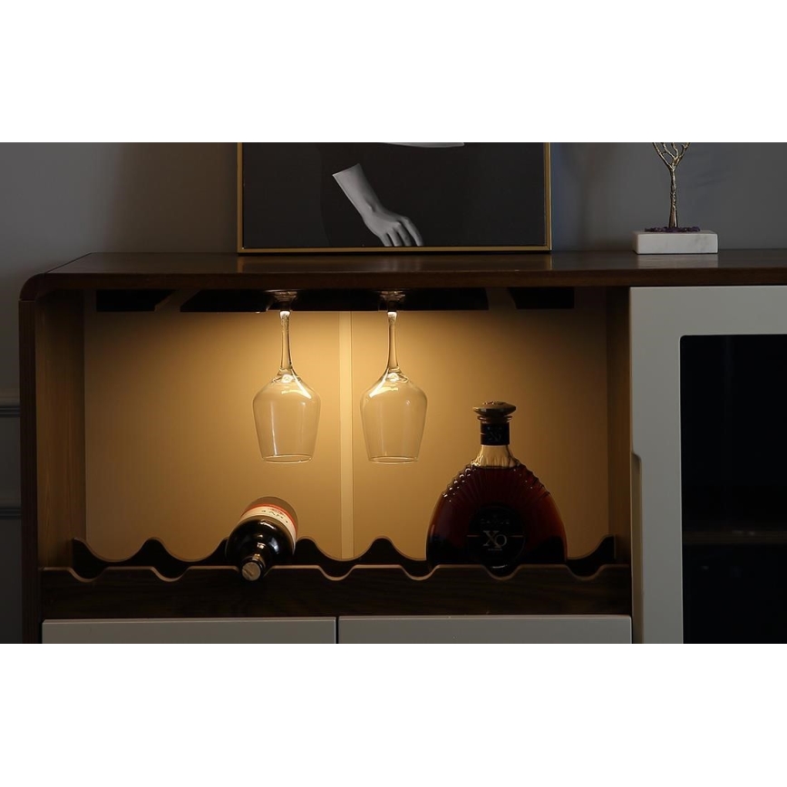 Yeelight - Réglette de meuble à intensité variable rechargeable avec détecteur LED/2,4W/2200 mAh 2700K 60 cm argent