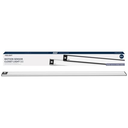 Yeelight - Réglette de meuble à intensité variable rechargeable avec détecteur LED/2,4W/2200 mAh 2700K 60 cm argent