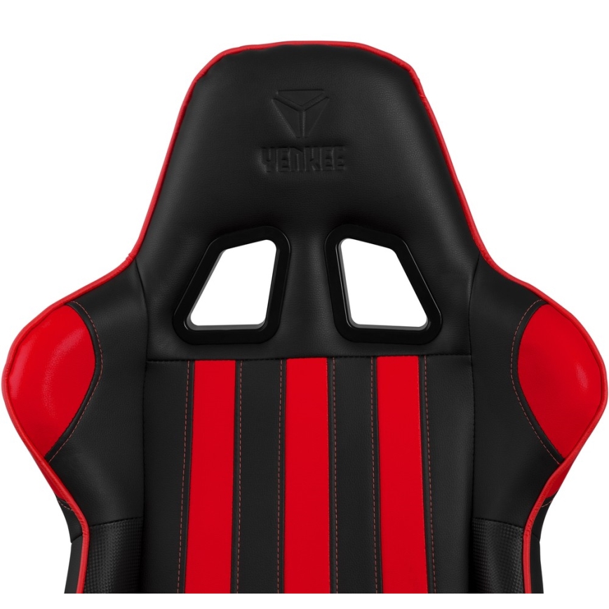 Yenkee - Chaise gaming noir/rouge