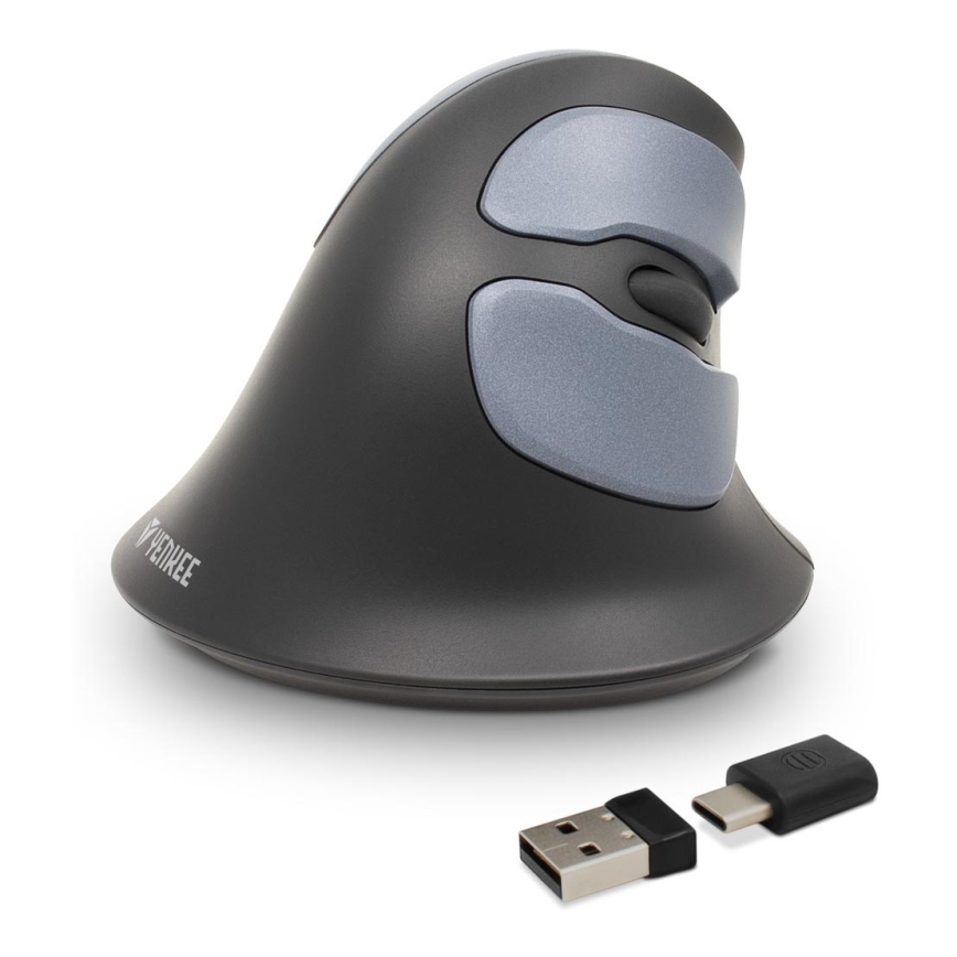 Yenkee - Souris ergonomique 1000/1600 DPI 1xAA noire