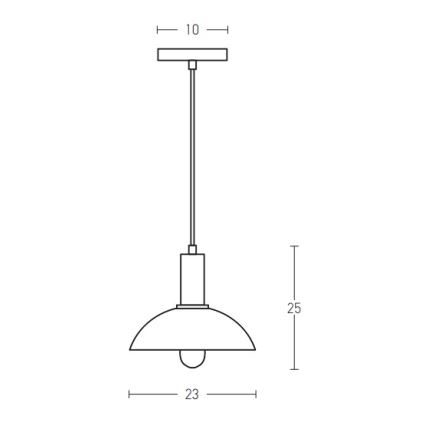 Zambelis 180052 - Suspension filaire 1xE27/40W/230V noir