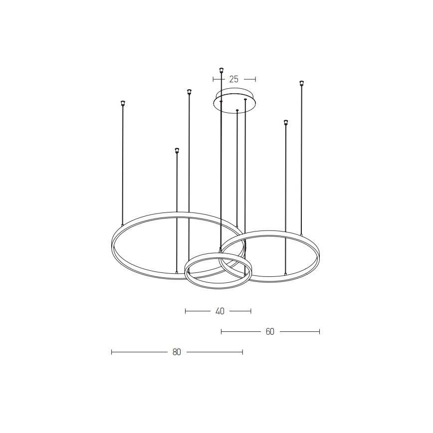 Zambelis 1956 - Suspension filaire LED LED/136W/230V doré