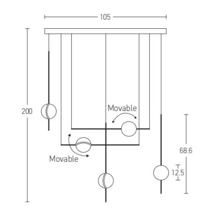 Zambelis 2001 - Suspension filaire LED LED/38W/230V