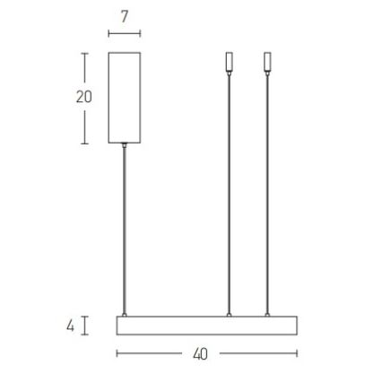 Zambelis 2005 - Suspension filaire à intensité variable LED/25W/230V doré