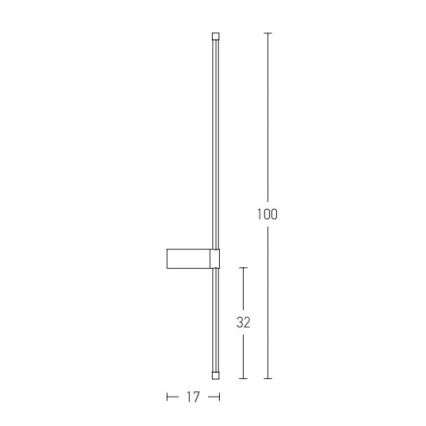 Zambelis 20116 - Applique murale LED/20W/230V noir