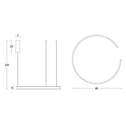 Zambelis 2013 - Suspension filaire à intensité variable LED LED/40W/230V marron