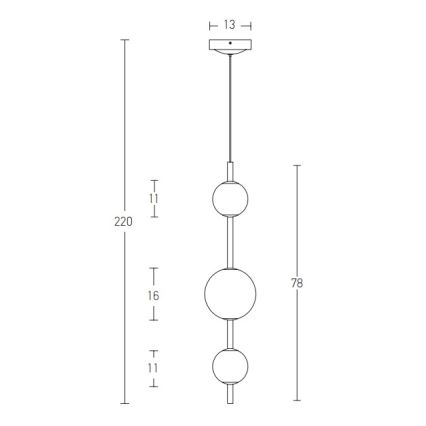 Zambelis 20132 - Suspension filaire LED/12W/230V