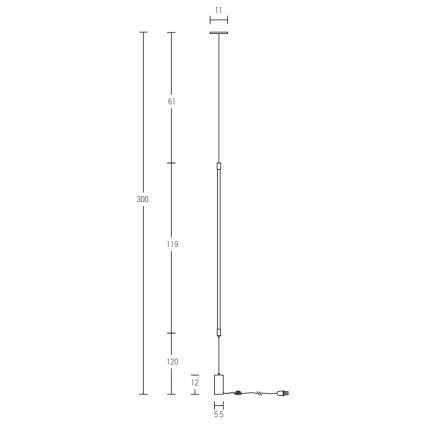 Zambelis 20184 - Lampadaire LED/22W/230V