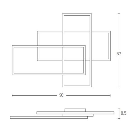 Zambelis 2022 - Plafonnier LED à intensité variable LED/55W/230V doré