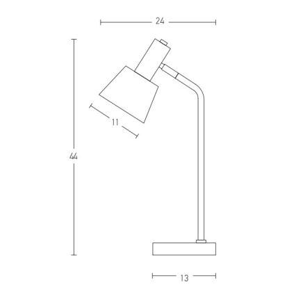 Zambelis 20220 - Lampe de table 1xE14/25W/230V gris