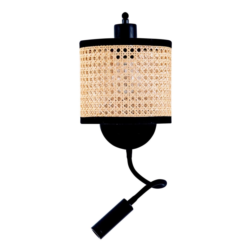 Zambelis 20355 - Lampe murale 1xE27/40W + LED/3W/230V rotin
