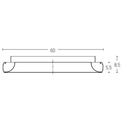 Zambelis 2048 - Plafonnier à intensité variable LED/50W/230V diam. 60 cm noir