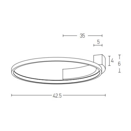 Zambelis 2074 - Applique murale LED/25W/230V diam. 42,5 cm noir