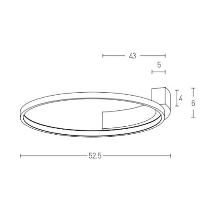 Zambelis 2077 - Applique murale LED/31W/230V diam. 52,5 cm blanc