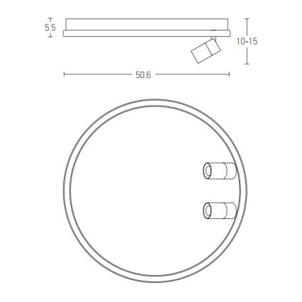 Zambelis 22015 - Plafonnier à intensité variable LED/71W/230V blanc