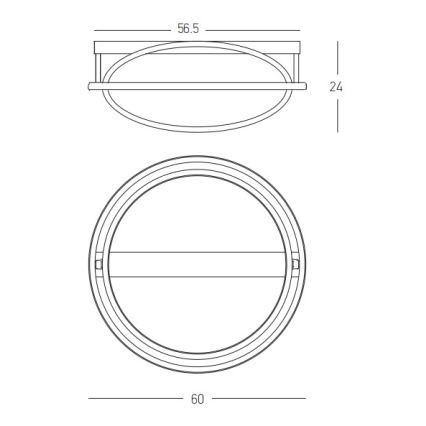 Zambelis 22018 - Plafonnier LED à intensité variable LED/56W/230V diam. 60 cm doré