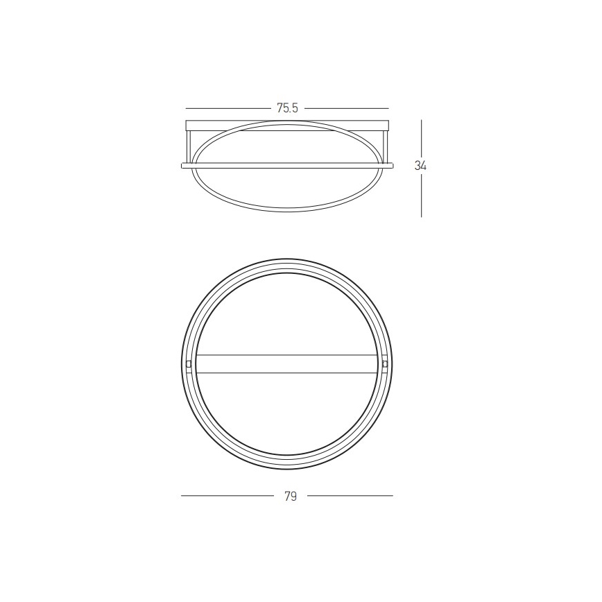Zambelis 22019 - Plafonnier LED à intensité variable LED/80W/230V diam. 79 cm doré