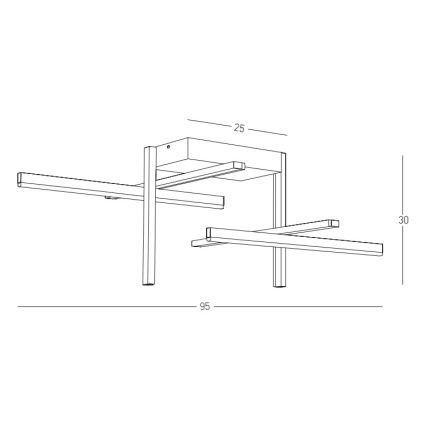 Zambelis 22026 - Plafonnier à intensité variable LED/46W/230V doré