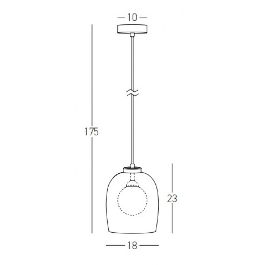 Zambelis 22051 - Suspension sur câble 1xG9/5W/230V Ø 18 cm noire