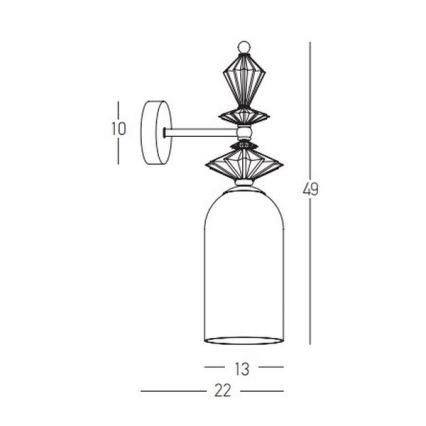 Zambelis 22080 - Applique murale 1xE27/40W/230V