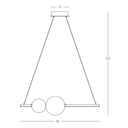 Zambelis 22108 - Suspension filaire à intensité variable LED/11W/230V doré